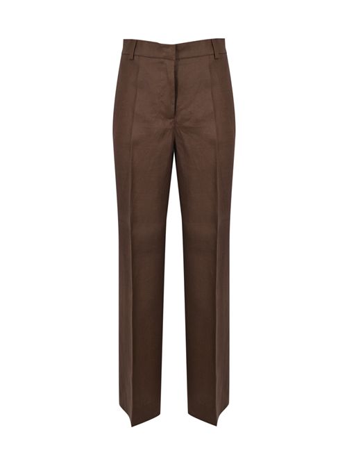 Pantalone WKDMALIZIA in canvas di lino Cioccolato WEEKEND MAX MARA | 2615131112600037